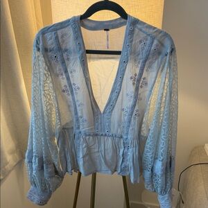 Blue Lace Free People Women Top